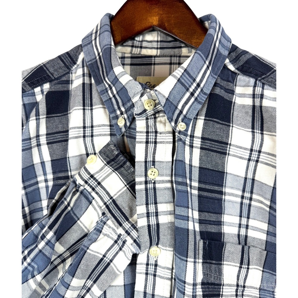 Eddie Bauer Mens Plaid Long Sleeve Button Down Shirt‎ XL 100% Cotton